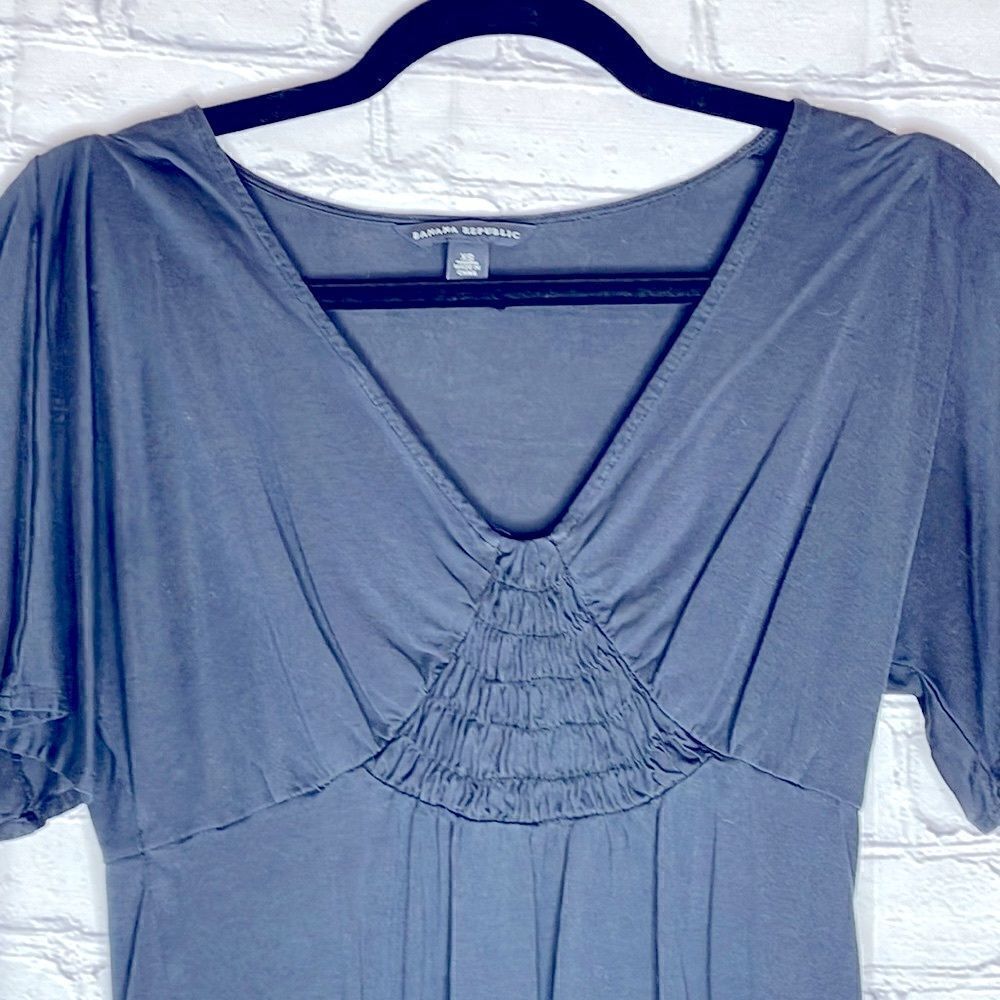 Banana Republic Silk & Modal Black Baby Doll top size XS - Picture 4 of 8